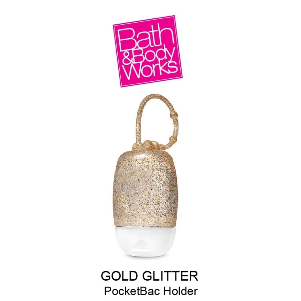 Bath & Body Works Sparkling Gold PocketBac Holder Set